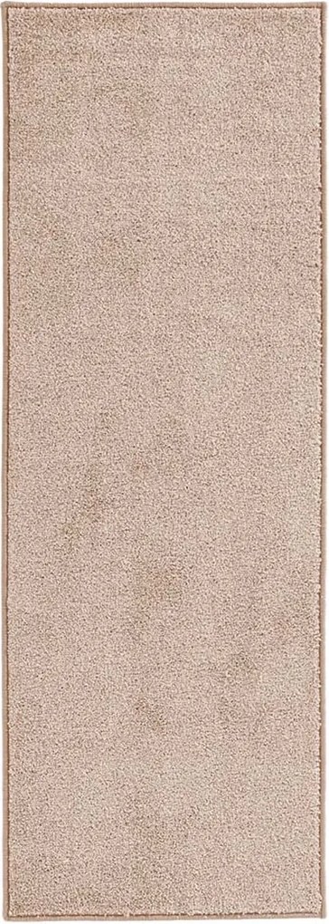 Bézs futószőnyeg rövid puha hajjal 80x400cm
