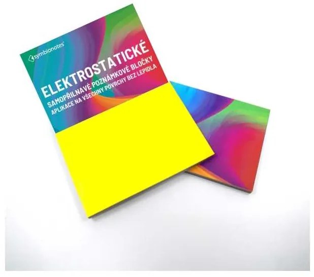 Symbionotes elektrosztatikus jegyzetek 19 x 10 cm - 100 papírlapokat, sárga