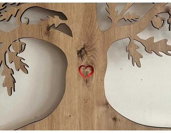 Li-Go 5732/DUB/S2 - LED fali dekoráció LED/10W/5V 20000 mAh 68x80 cm tölgy