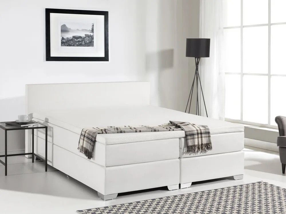 Franciaágy Boxspring 180 cm PREMIER (matracokkal) (fehér). 1007429
