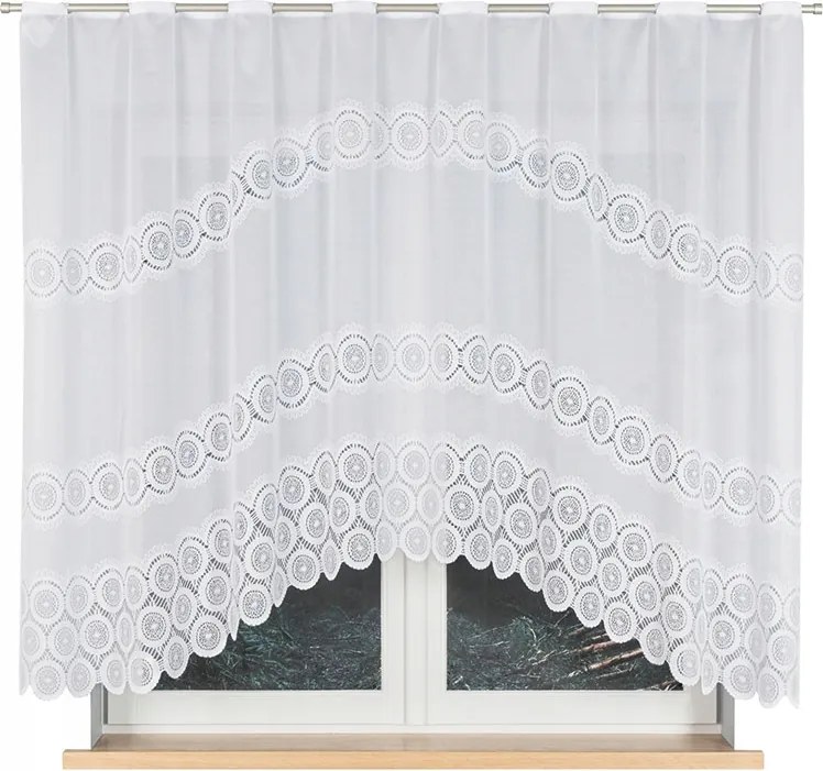 Jacquard függöny kész vállpánttal Maria 250x160 fehér