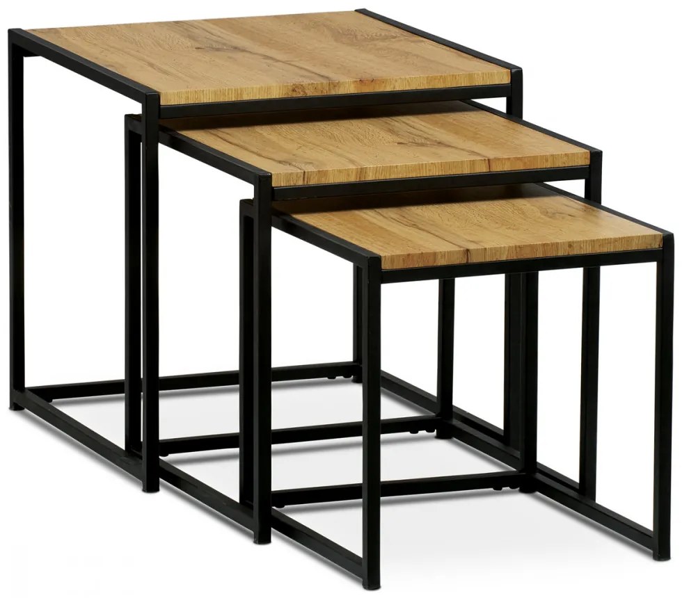 Af-3003 Set de mese moderne pentru cafea, culoare stejar