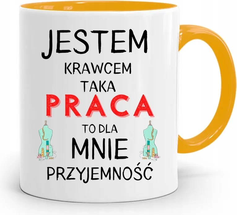 Sárga Bögre Szabónak Az Ilyen Munka Öröm A fényképes nyomtatással