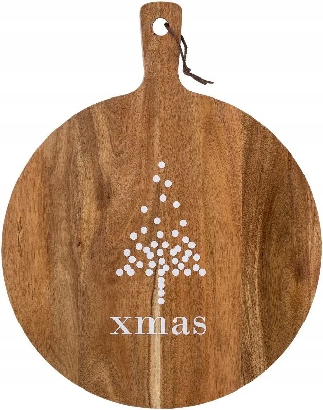 Kerek vágódeszka karácsonyra, barna, Bloo