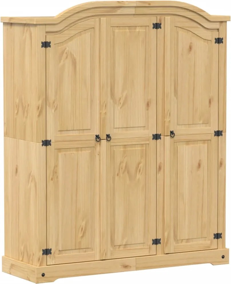 vidaXL Corona tömör fenyőfa ruhásszekrény 151,5 x 52 x 186 cm