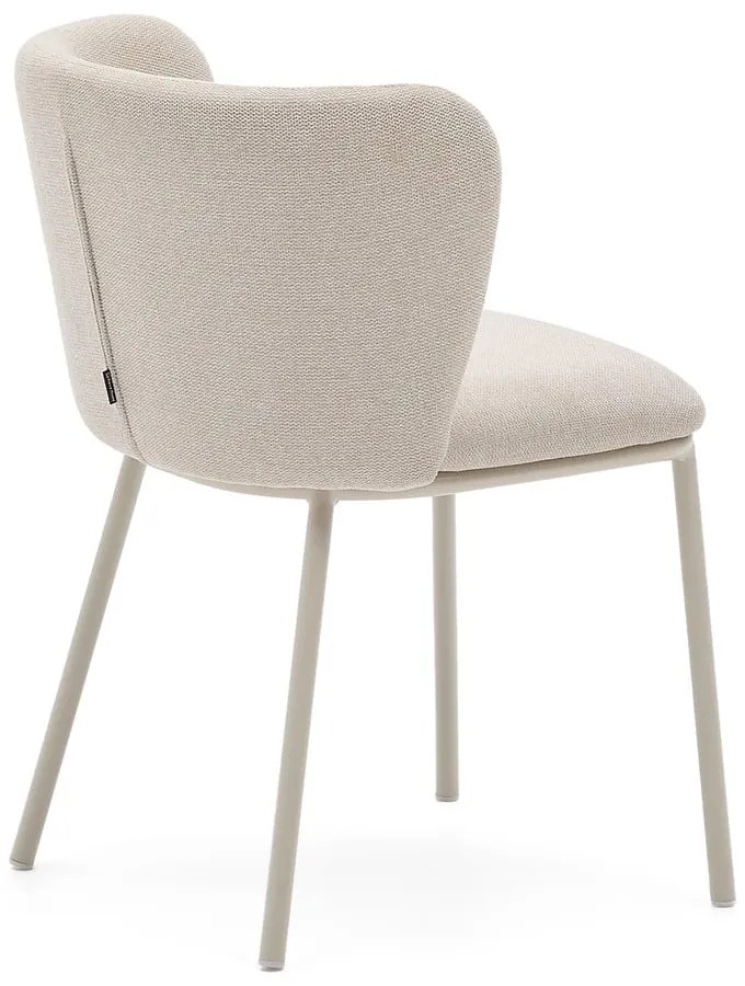 Bézs kárpitozott étkezőfotel Ciselia – Kave Home
