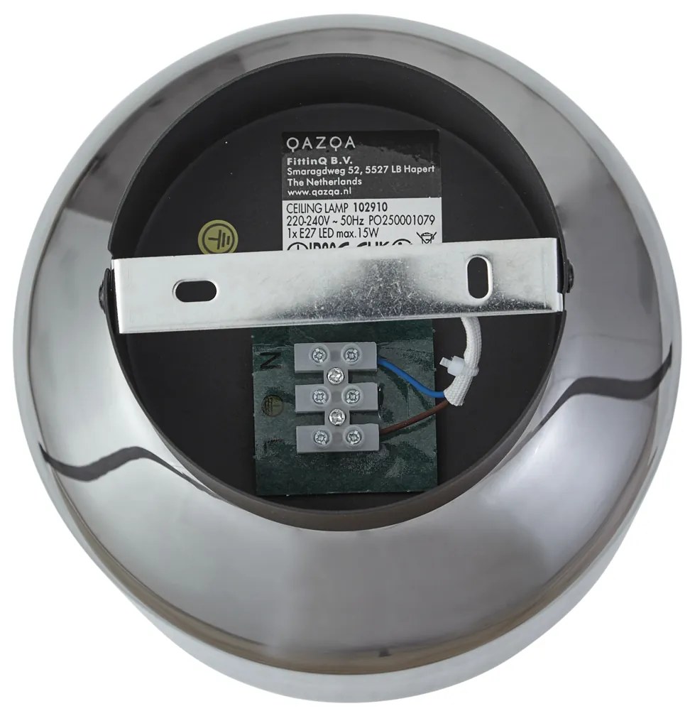 Modern mennyezeti lámpa fekete füstüveggel - Stiklo