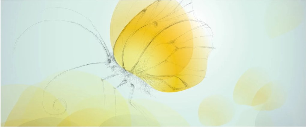 Kép - Sárga pillangó (120x50 cm)