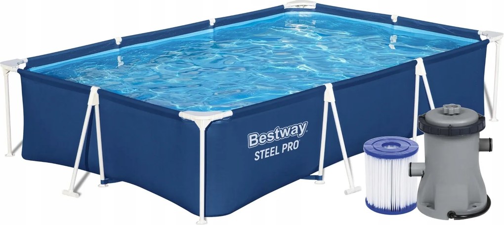 Nagy Kerti Állványos Medence Steel Pro 300x201x66 cm Bestway 56411