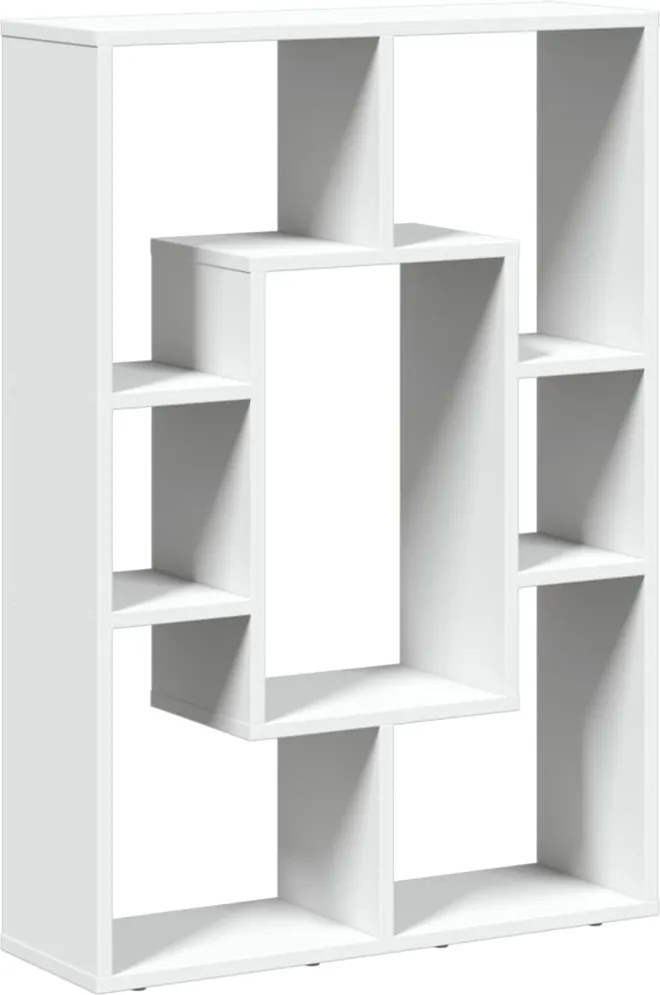 vidaXL fehér, rétegelt fa könyvespolc 63 x 20 x 90 cm