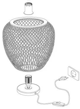Eglo 55699 - Asztali lámpa DEMBLEBY 1xE27/40W/230V bézs
