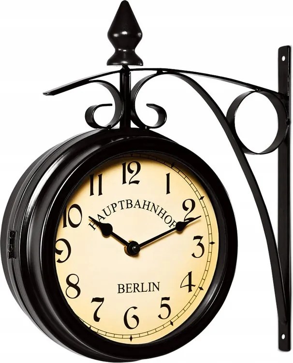 Kétoldalas Retro Pályaudvari Falióra