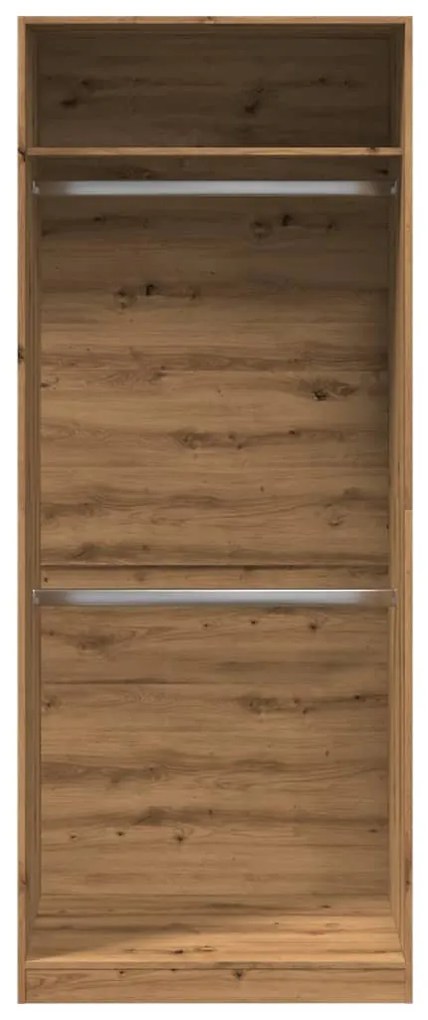 vidaXL kézműves tölgy színű szerelt fa ruhásszekrény 80 x 50 x 200 cm