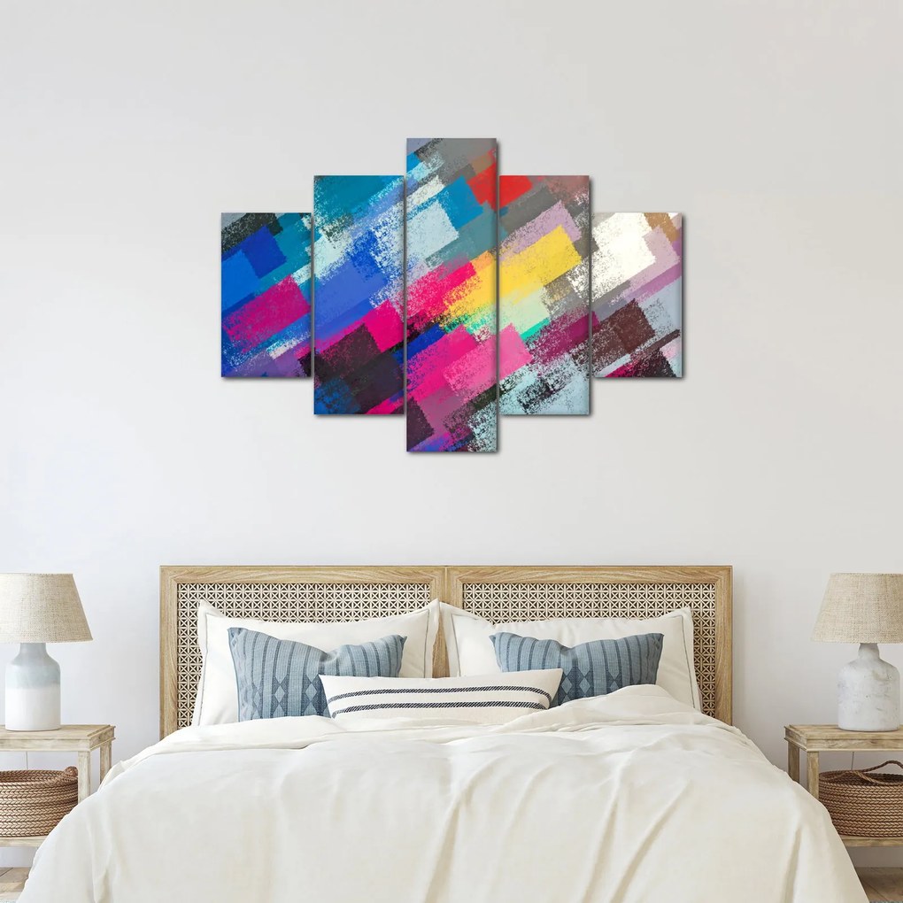 Kép - Színes ecsetvonások (150x105 cm)