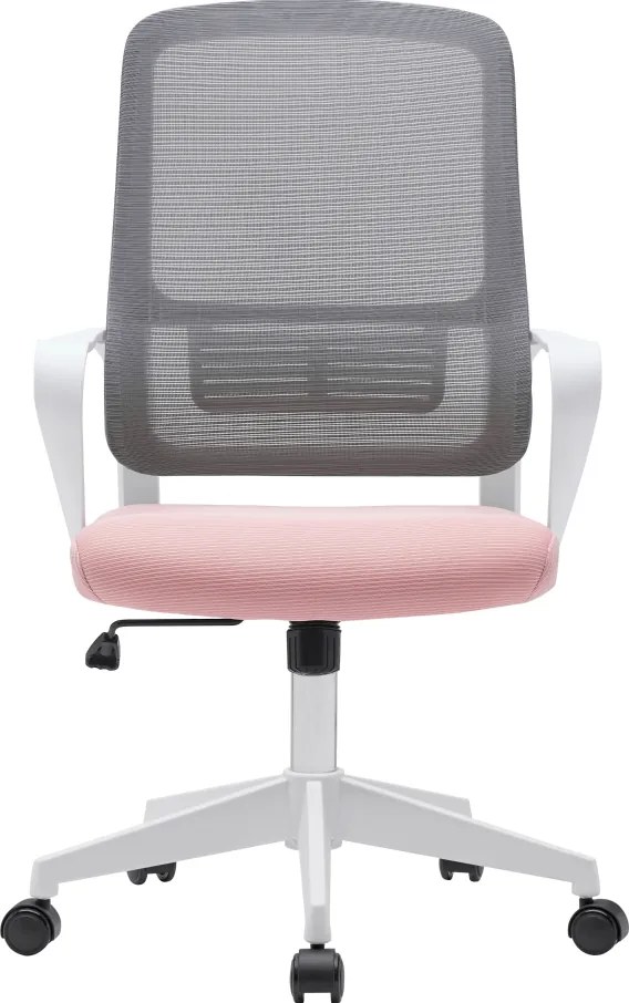 Irodai szék, rózsaszín/szürke/fehér, SALOMO TYP 1