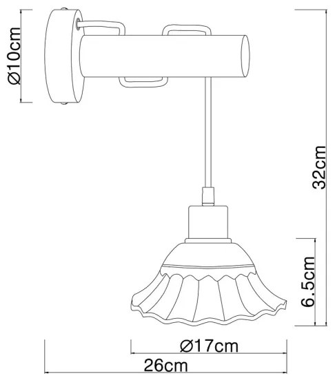 Globo 54050W - Fali spotlámpa JOWITA 1xE27/40W/230V