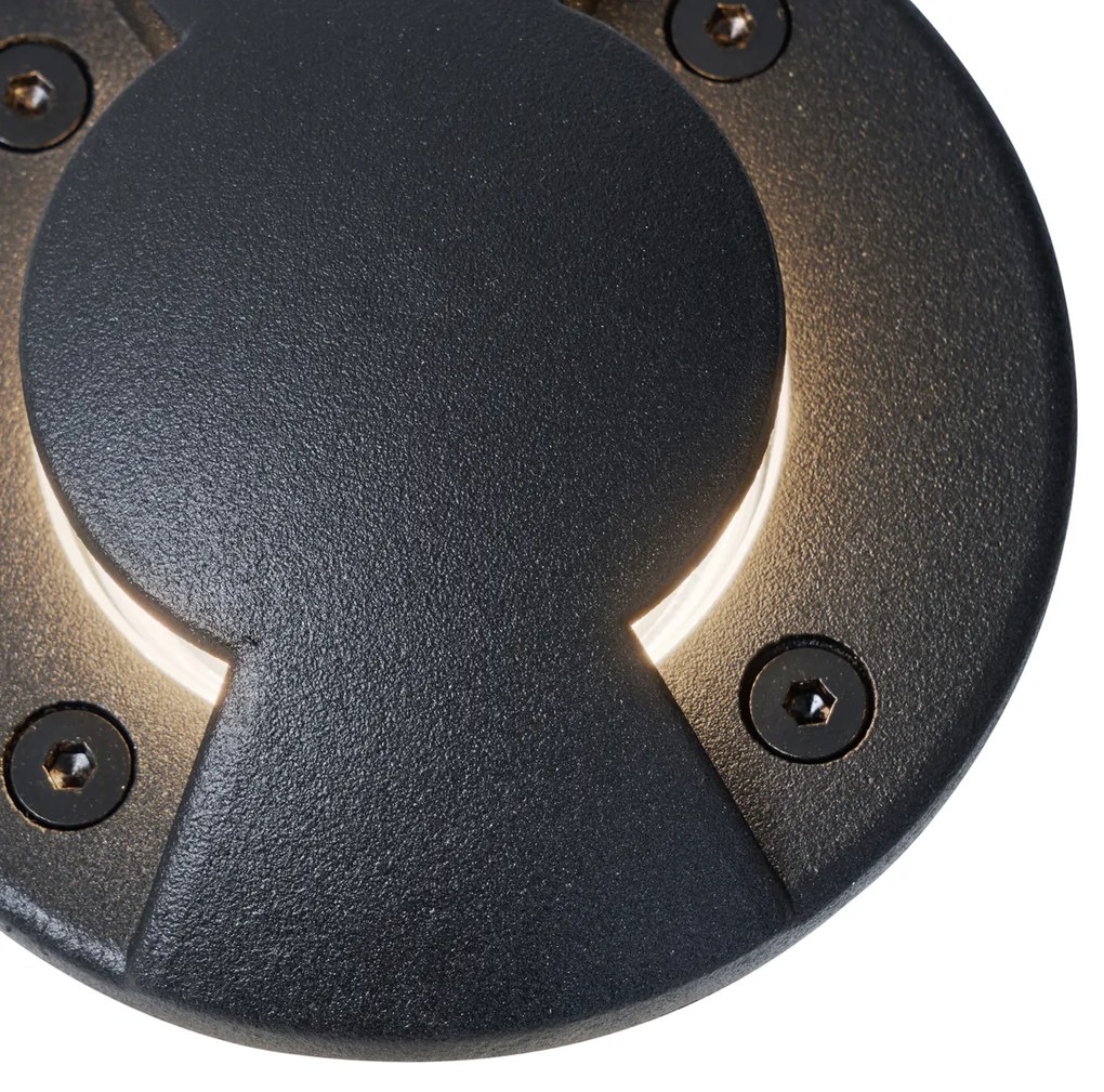 Modern fekete talajba süllyeszthető spotlámpa GU10 50mm 2-fényhatás IP65 - Cellar