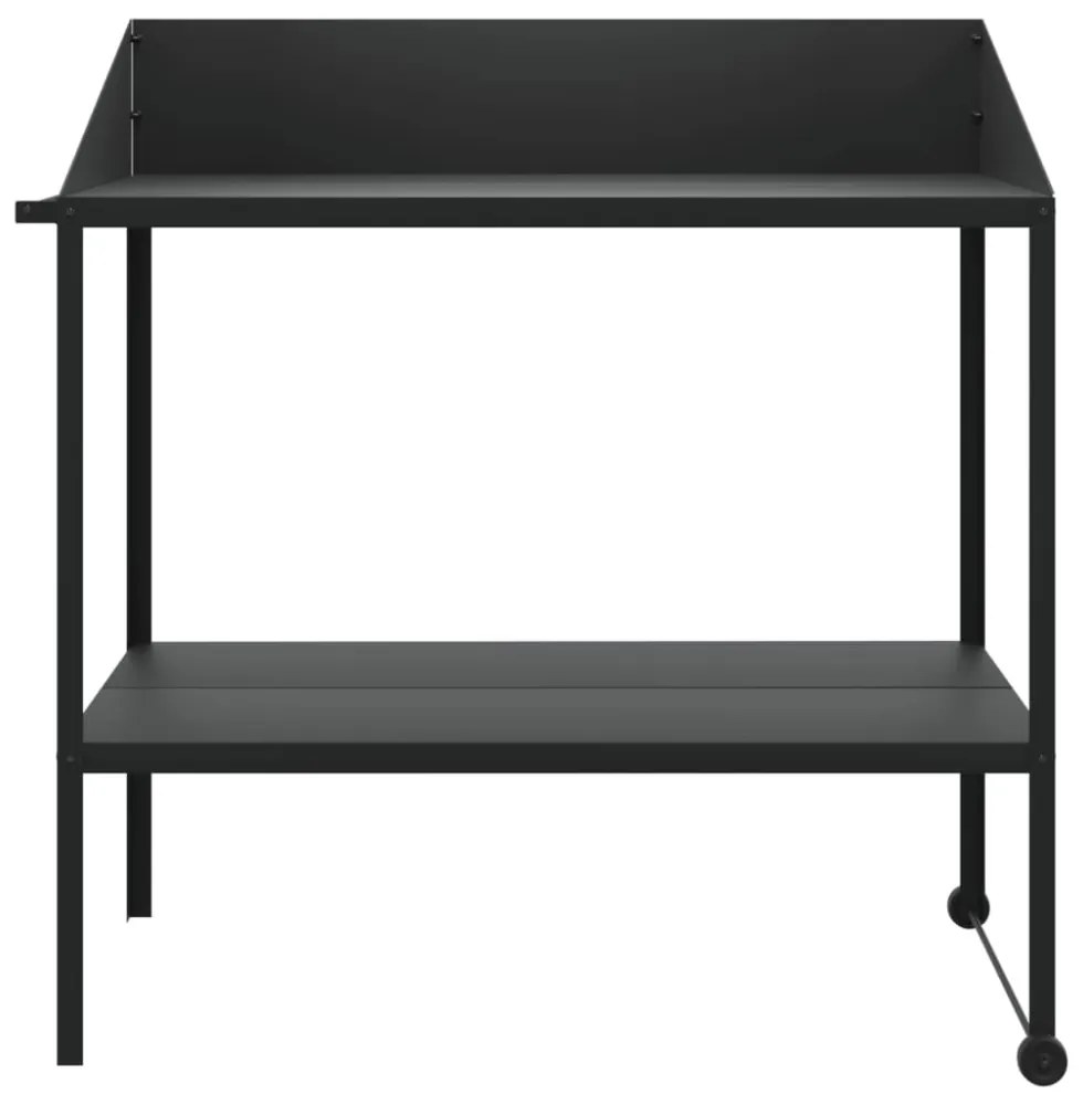 antracitszürke horganyzott acél növénytartó 100x54,5x100 cm