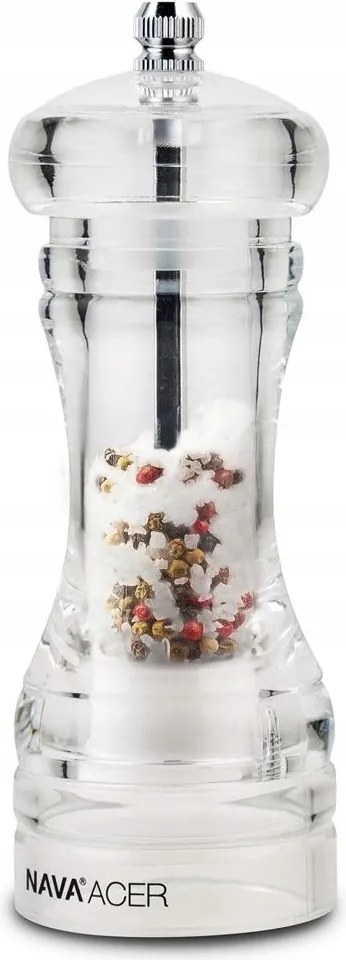 Sóbors fűszerdaráló akril átlátszó Nava 14 cm