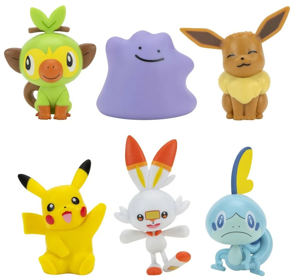 Pokémon figurák készlete, 6 db