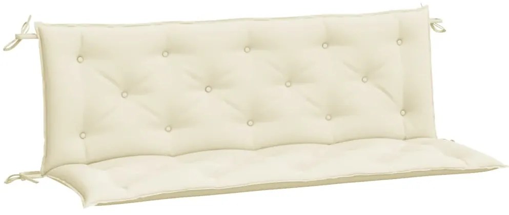 2 db krémfehér oxford szövet kerti padpárna 150 x 50 x 7 cm