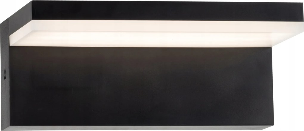 Kültéri fali lámpa Homlokzati lámpa Led 4000K Téglalap Fekete