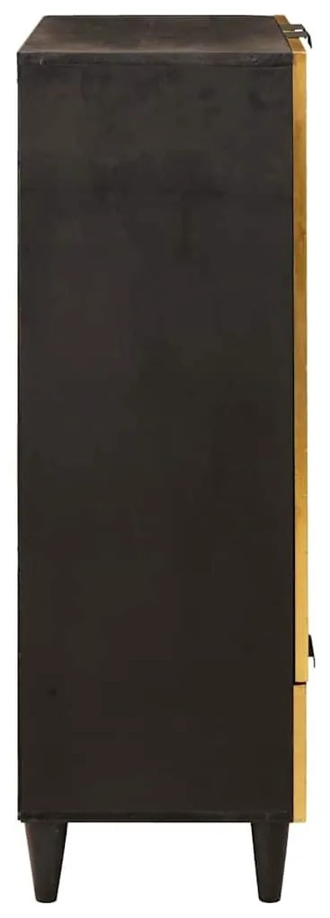 Oldalsó szekrény fiókkal Fekete és Arany 60 x 33.5 x 100 cm