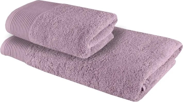 EMI Bella fáradtrózsaszín törölköző és fürdőlepedő szett 2 db