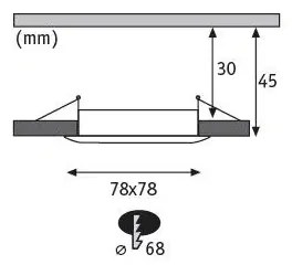 Paulmann 93895 - KÉSZLET 3xLED/6W IP44 Dimmelhető függesztett mennyezeti lámpa NOVA 230V