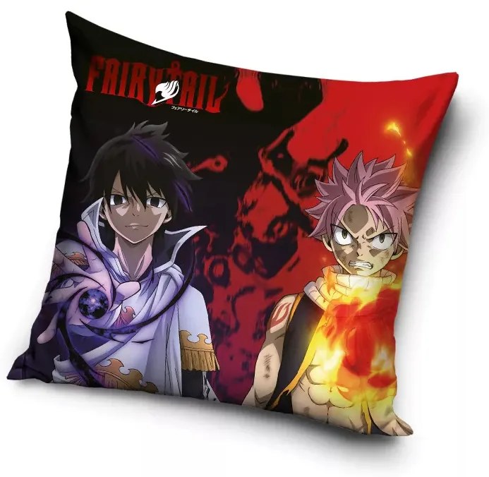 Fairy Tail Flames &amp; Shadows párnahuzat 40x40 cm Velúr