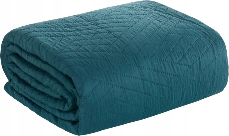 Ágytakaró 200x220 Boni türkiz sötét geometrikus 2 párnahuzat 40x40