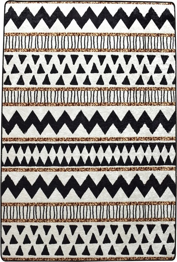 Linie szőnyeg 100x200 cm fehér/fekete