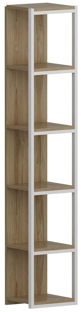 Regál Tortula (tölgy + fehér). Akció -23%. 1102613