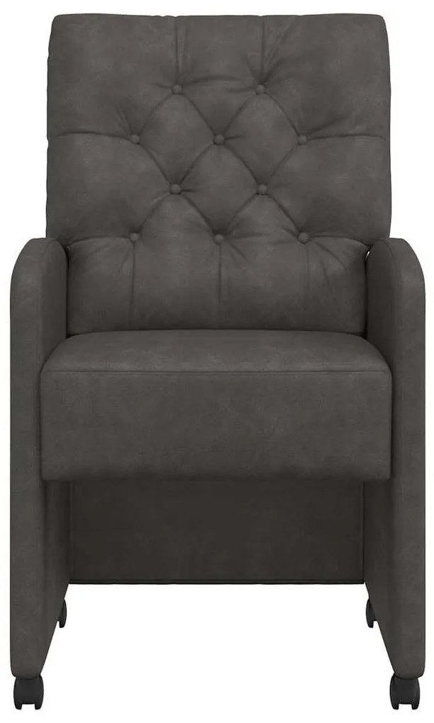 Kerekes Étkező Székek 2 pcs Fekete 58 x 67 x 97 cm Műbőr