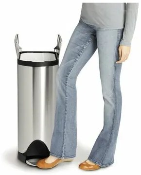 Simplehuman pedálos szemeteskosár szelektívhulladékhoz, 45 l, rozsdamentes acél, 45 l