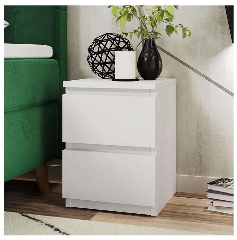 Éjjeliszekrény MALWA 40x40 cm matt fehér