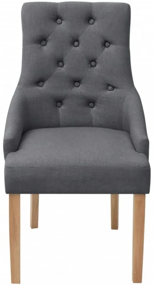 6 db sötétszürke szövet étkezőszék