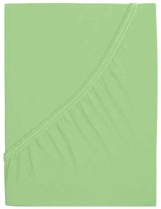 Mako-jersey pamut lepedő LUXORA 180x200 cm világoszöld