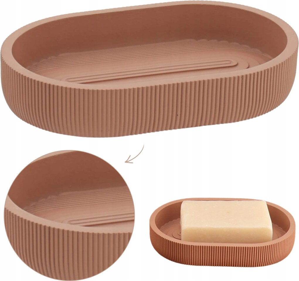 Ovális Fürdőszobai Szappantartó rózsaszín szappantartó Fürdőszobai Tároló Szabadonálló