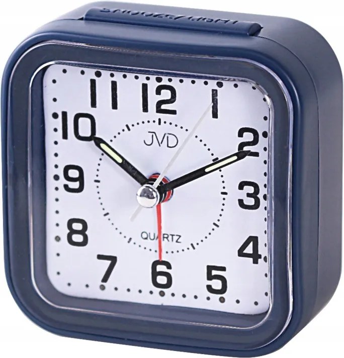 Kicsi 7 cm-ES Kék Négyzet Alakú Megvilágított Ébresztőóra Szundival Jvd SRP6808.1