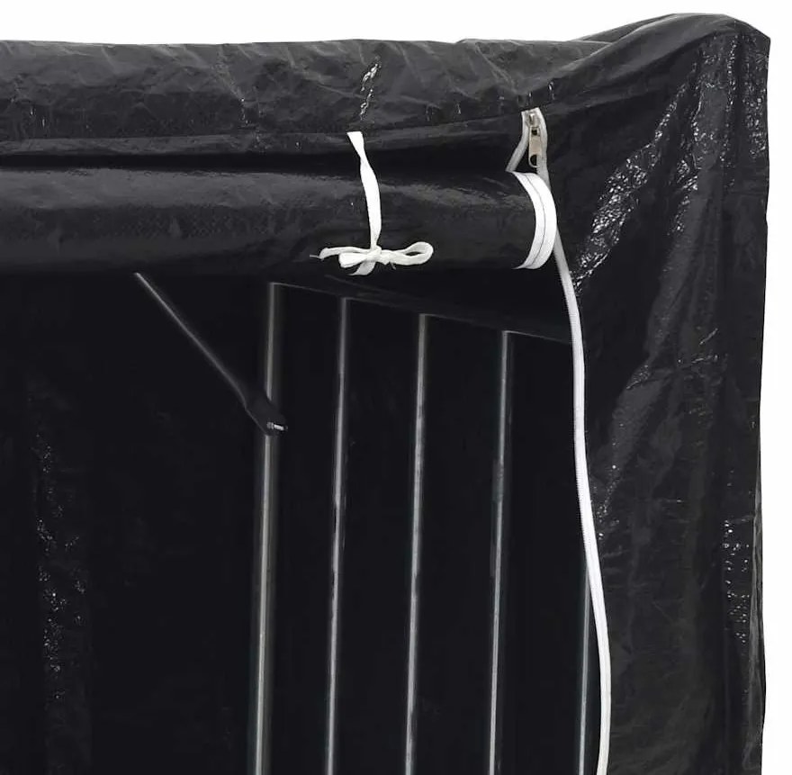 Tűzifa állvány esővédővel 100x80x200 cm horganyzott acél