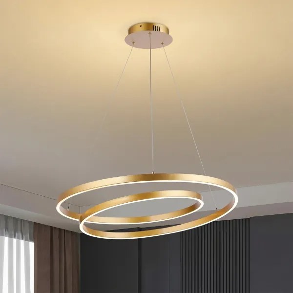Brilagi-LED Dimmelhető kábeles függeszték TWISTER LED/75W/230V Ø 70 cm arany +távirányító
