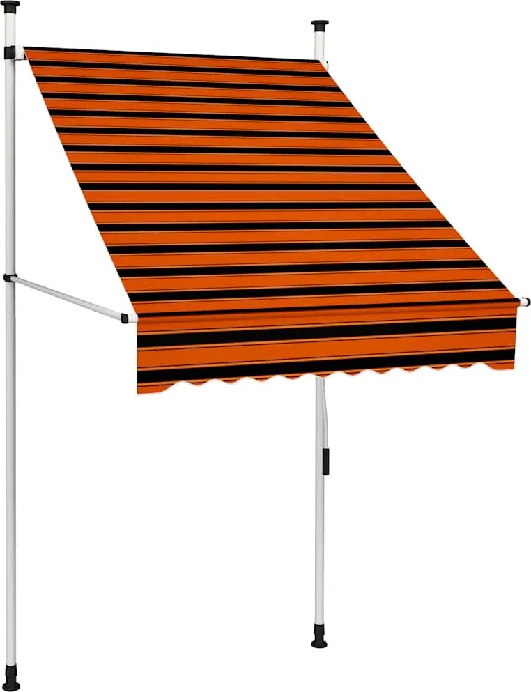 vidaXL narancssárga és barna kézzel feltekerhető napellenző 100 cm