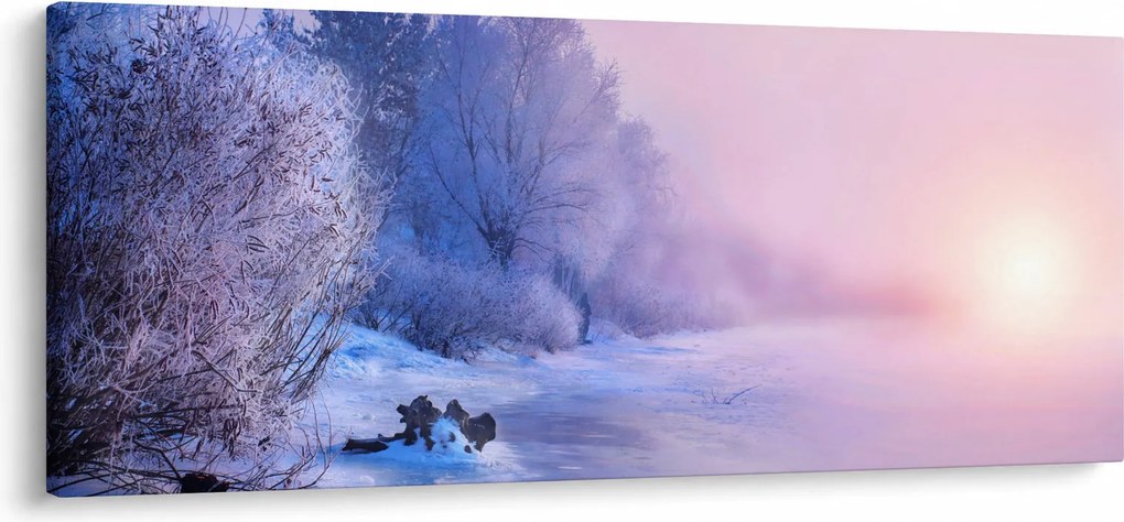 Kép - Befagyott folyó (120x50 cm)