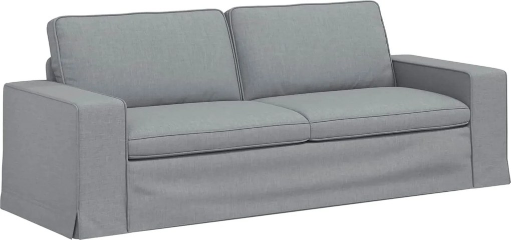 vidaXL Kanapé Világosszürke 222 x 80 x 82 cm szövet