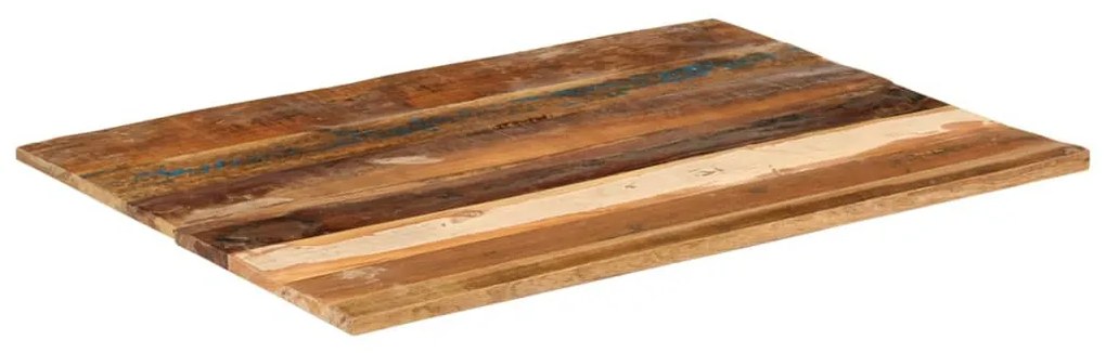 négyszögű tömör újrahasznosított fa asztallap 60x80 cm 15-16 mm