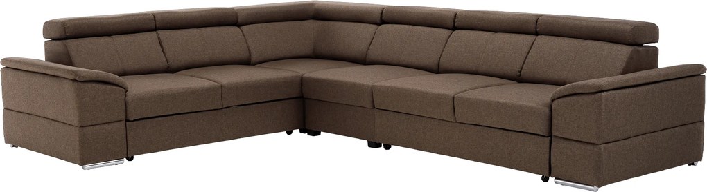 Ülőgarnitúra, szövet szürke-barna Taupe, SEGORIA LUX