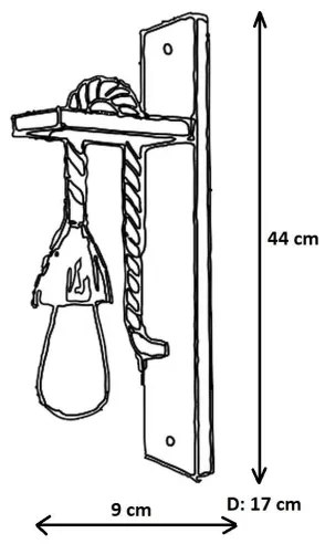 AHSAP fali lámpa 1xE27/40W/230V fenyő/dió