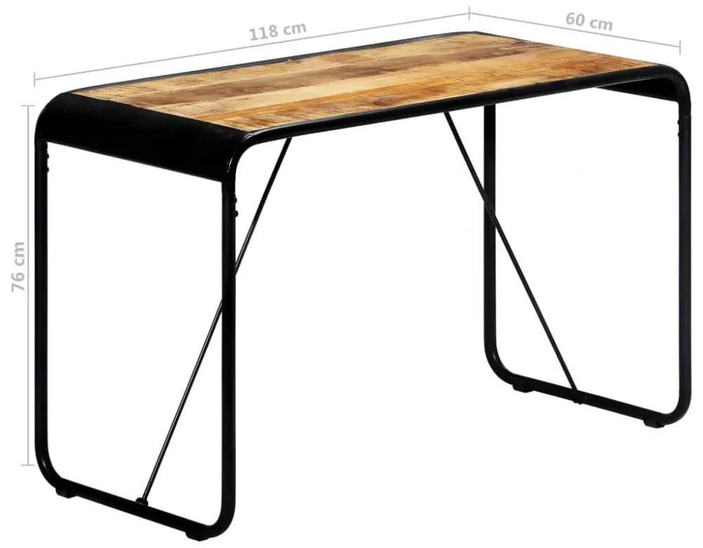 tömör mangófa étkezőasztal 118 x 60 x 76 cm
