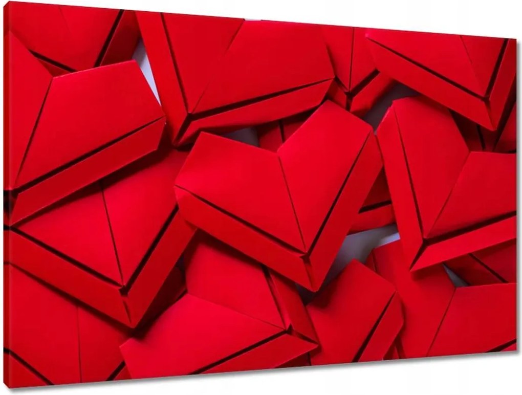 Vászonkép 90x60 Papír szív origami
